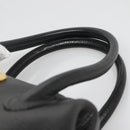 BALLY Hand Bag Leather Black Gold Auth 139839-8