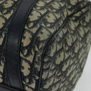 Christian Dior Trotter Canvas Boston Bag Navy Silver Auth 139846-14