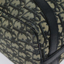 Christian Dior Trotter Canvas Boston Bag Navy Silver Auth 139846-15