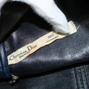 Christian Dior Trotter Canvas Boston Bag Navy Silver Auth 139846-12