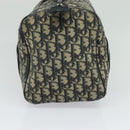 Christian Dior Trotter Canvas Boston Bag Navy Silver Auth 139846-3