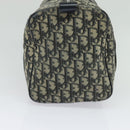 Christian Dior Trotter Canvas Boston Bag Navy Silver Auth 139846-4