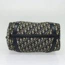 Christian Dior Trotter Canvas Boston Bag Navy Silver Auth 139846-5