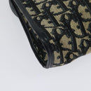 Christian Dior Trotter Canvas Shoulder Bag Navy Gold Auth 139847-12
