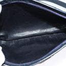 Christian Dior Trotter Canvas Shoulder Bag Navy Gold Auth 139847-16