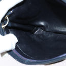 Christian Dior Trotter Canvas Shoulder Bag Navy Gold Auth 139847-18