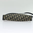Christian Dior Trotter Canvas Shoulder Bag Navy Gold Auth 139847-9