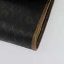 Christian Dior Honeycomb Canvas Chain Shoulder Bag PVC Black Gold Auth 139848-14