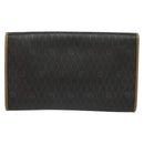 Christian Dior Honeycomb Canvas Chain Shoulder Bag PVC Black Gold Auth 139848-2