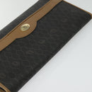 Christian Dior Honeycomb Canvas Chain Shoulder Bag PVC Black Gold Auth 139848-6