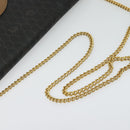 Christian Dior Honeycomb Canvas Chain Shoulder Bag PVC Black Gold Auth 139848-7