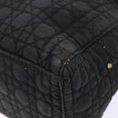 Christian Dior Canage Hand Bag Canvas Black Gold Auth 139849-15