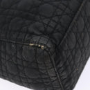 Christian Dior Canage Hand Bag Canvas Black Gold Auth 139849-9