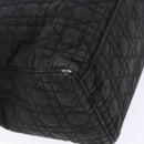 Christian Dior Canage Hand Bag Canvas Black Gold Auth 139849-17