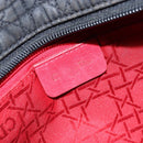 Christian Dior Canage Hand Bag Canvas Black Gold Auth 139849-19