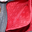 Christian Dior Canage Hand Bag Canvas Black Gold Auth 139849-22