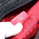 Christian Dior Canage Hand Bag Canvas Black Gold Auth 139849-12