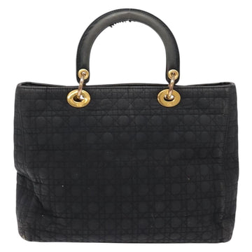 Christian Dior Canage Hand Bag Canvas Black Gold Auth 139849 - 0