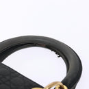 Christian Dior Canage Hand Bag Canvas Black Gold Auth 139849-14