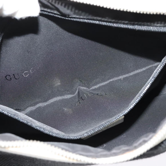 GUCCI Shoulder Bag Canvas Black Silver 001 3812 Auth 139851