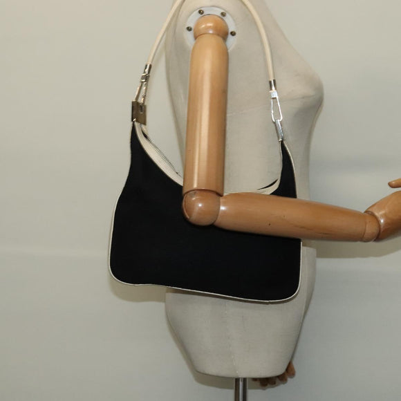 GUCCI Shoulder Bag Canvas Black Silver 001 3812 Auth 139851