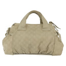 GUCCI GG Canvas Guccissima Hand Bag Leather Ivory Gold 197020 Auth 139852-3