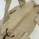 GUCCI GG Canvas Guccissima Hand Bag Leather Ivory Gold 197020 Auth 139852-7