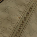 GUCCI GG Canvas Guccissima Hand Bag Leather Ivory Gold 197020 Auth 139852-8