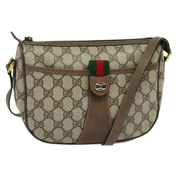 GUCCI GG Supreme Web Sherry Line Shoulder Bag PVC Beige 89 02 032 Auth 139856