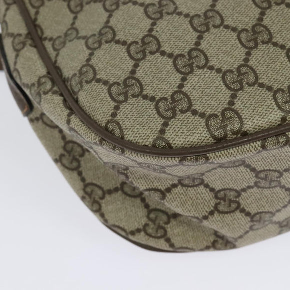 GUCCI GG Supreme Web Sherry Line Shoulder Bag PVC Beige 89 02 032 Auth 139856