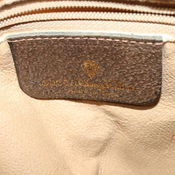 GUCCI GG Supreme Web Sherry Line Shoulder Bag PVC Beige 89 02 032 Auth 139856