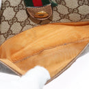 GUCCI GG Supreme Web Sherry Line Shoulder Bag PVC Beige 89 02 032 Auth 139856-11