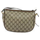 GUCCI GG Supreme Web Sherry Line Shoulder Bag PVC Beige 89 02 032 Auth 139856-2