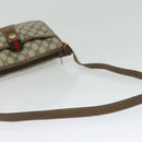 GUCCI GG Supreme Web Sherry Line Shoulder Bag PVC Beige 89 02 032 Auth 139856-7
