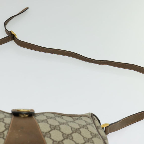 GUCCI GG Supreme Web Sherry Line Shoulder Bag PVC Beige 89 02 032 Auth 139856