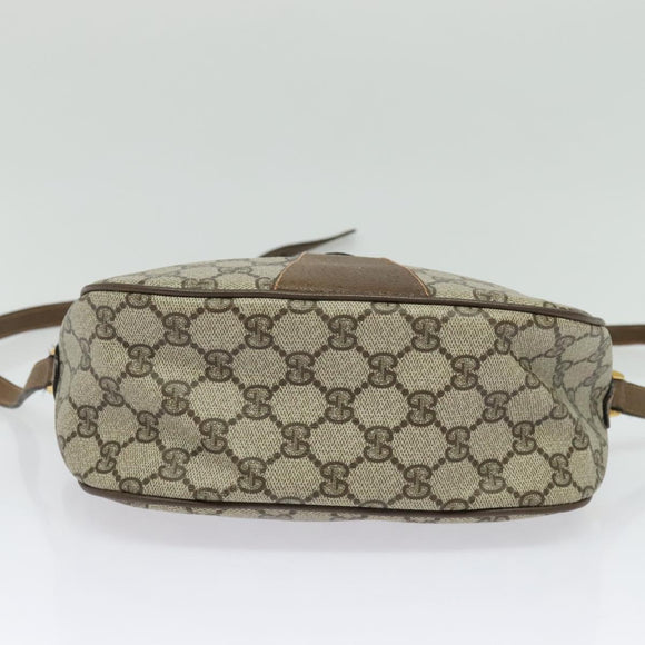 GUCCI GG Supreme Web Sherry Line Shoulder Bag PVC Beige 89 02 032 Auth 139856