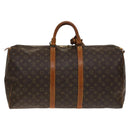 LOUIS VUITTON Monogram Keepall 55 Boston Bag M41424 LV Auth 139874-2