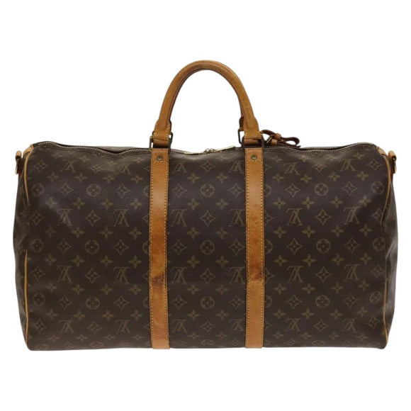 LOUIS VUITTON Monogram Keepall Bandouliere 50 Hand Bag M41416 LV Auth 139878
