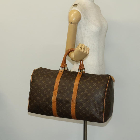LOUIS VUITTON Monogram Keepall 45 Boston Bag M41428 LV Auth 139879