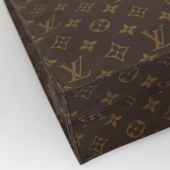 LOUIS VUITTON Monogram Sac Plat Hand Bag M51140 LV Auth 139896