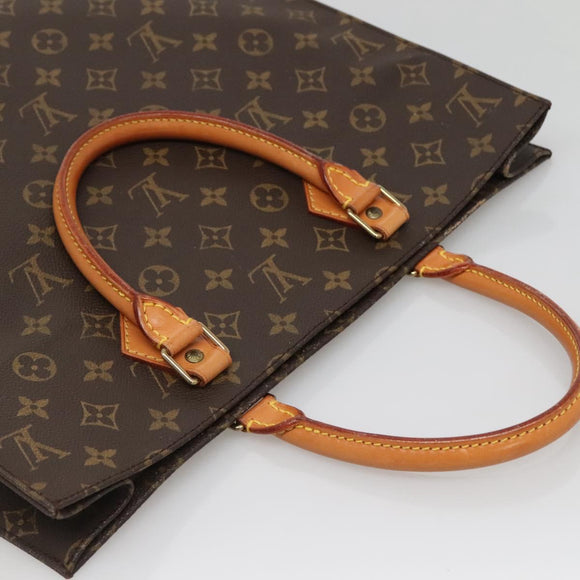 LOUIS VUITTON Monogram Sac Plat Hand Bag M51140 LV Auth 139896