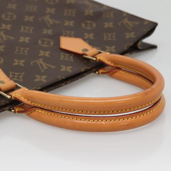 LOUIS VUITTON Monogram Sac Plat Hand Bag M51140 LV Auth 139896
