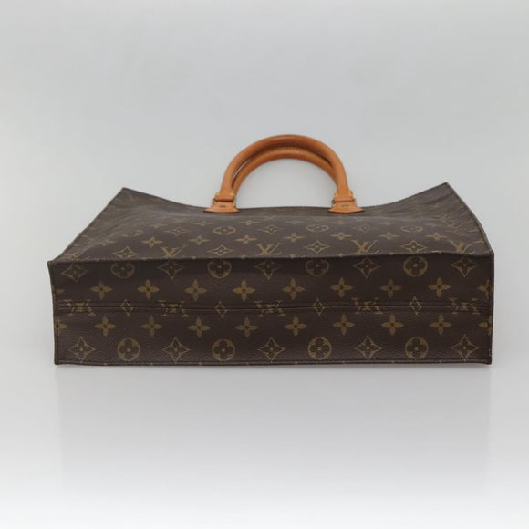 LOUIS VUITTON Monogram Sac Plat Hand Bag M51140 LV Auth 139896