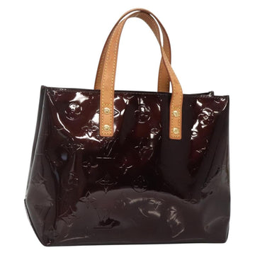 LOUIS VUITTON Monogram Vernis Reade PM Hand Bag Amarante M91993 LV Auth 139897