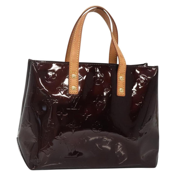 LOUIS VUITTON Monogram Vernis Reade PM Hand Bag Amarante M91993 LV Auth 139897