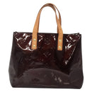 LOUIS VUITTON Monogram Vernis Reade PM Hand Bag Amarante M91993 LV Auth 139897-13