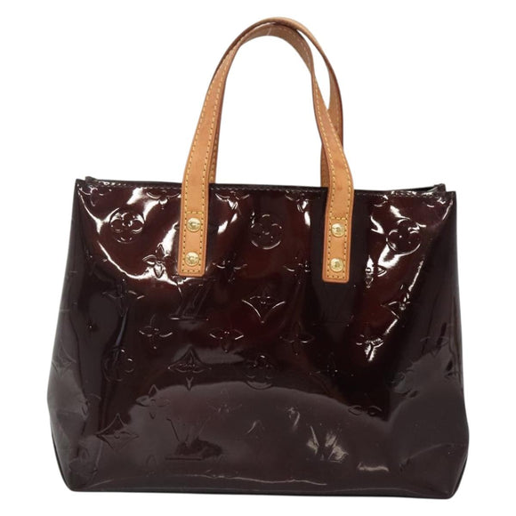 LOUIS VUITTON Monogram Vernis Reade PM Hand Bag Amarante M91993 LV Auth 139897