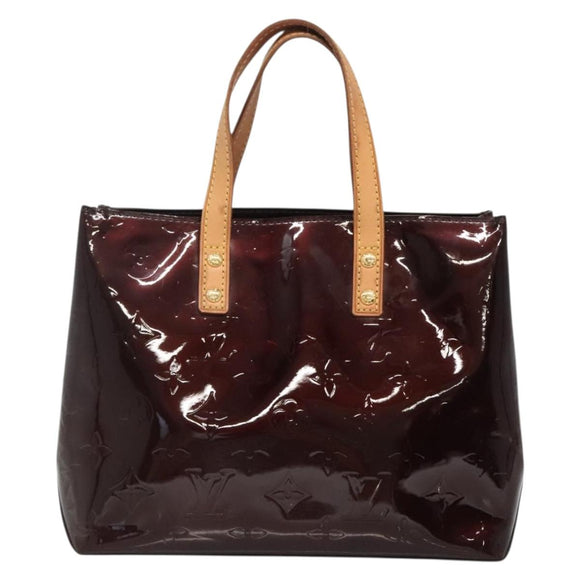 LOUIS VUITTON Monogram Vernis Reade PM Hand Bag Amarante M91993 LV Auth 139897