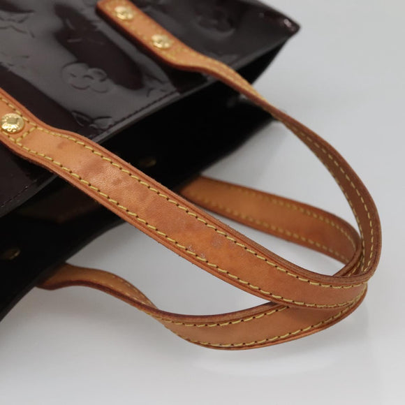 LOUIS VUITTON Monogram Vernis Reade PM Hand Bag Amarante M91993 LV Auth 139897