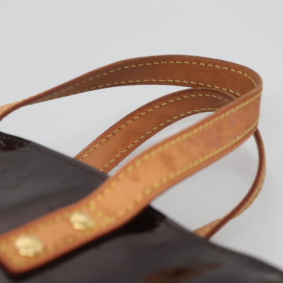 LOUIS VUITTON Monogram Vernis Reade PM Hand Bag Amarante M91993 LV Auth 139897